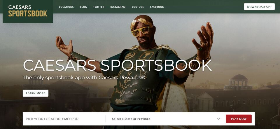 Caesars Sportsbook Promo Codes - Screenshot of the Site